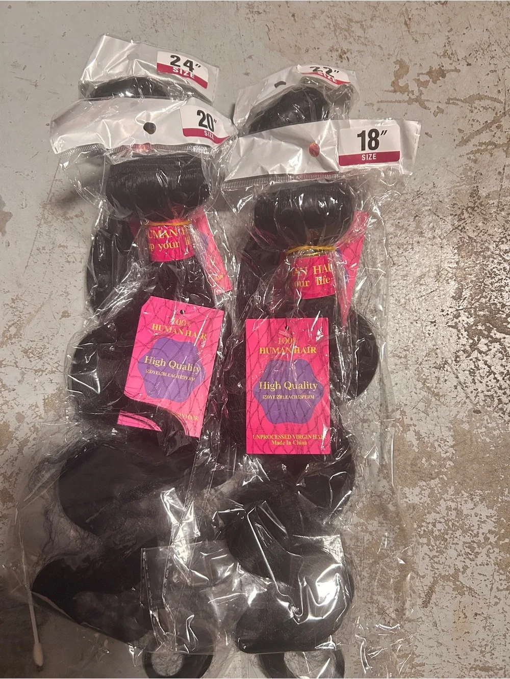 High Quality Black Body Wave Hair Bundles - 4 Pack